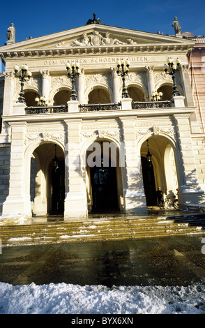 Front of Alte Oper (Old Opera House) in the German city of Frankfurt am Main. Stock Photo