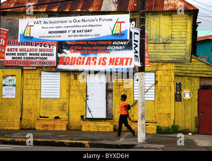 A colourful shop front in St Kitt's West Indies Stock Photo