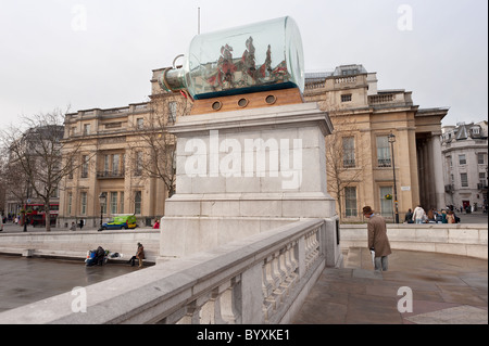 Fourth Plinth in Trafalgar Square 2010- 2011 Stock Photo