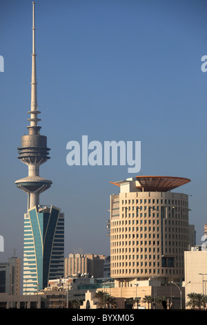 Kuwait, Kuwait City, Liberation Tower, skyline, Stock Photo