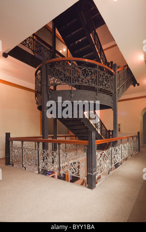 staircase in the Monadnock Building, 53 West Jackson Boulevard, Chicago, Illinois, USA Stock Photo