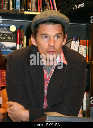 Ethan Hawke 'The Hottest State' book and soundtrack signing at Borders bookstore in Columbus Circle New York City, USA - Stock Photo