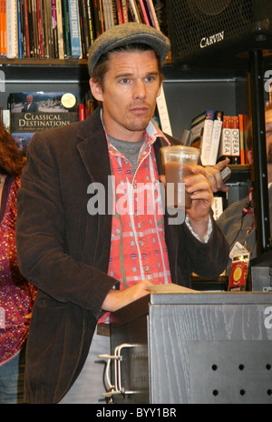 Ethan Hawke 'The Hottest State' book and soundtrack signing at Borders bookstore in Columbus Circle New York City, USA - Stock Photo