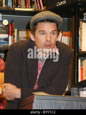 Ethan Hawke 'The Hottest State' book and soundtrack signing at Borders bookstore in Columbus Circle New York City, USA - Stock Photo