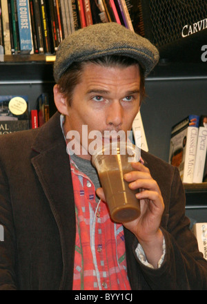 Ethan Hawke 'The Hottest State' book and soundtrack signing at Borders bookstore in Columbus Circle New York City, USA - Stock Photo