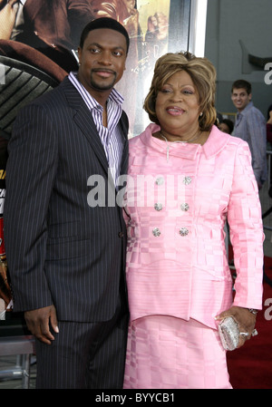 Chris Tucker and mother Mary Tucker LA premiere of 'Rush Hour 3' at the Grauman's Chinese Theatre Los Angeles, California - Stock Photo