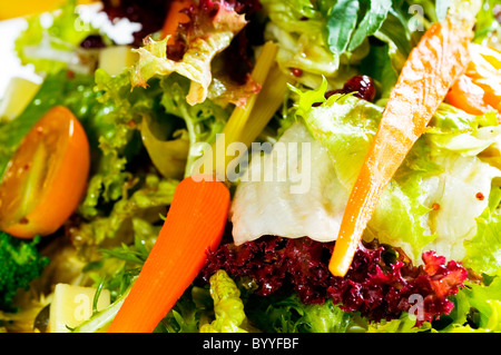 fresh mixed vegetables salad extreme close up ,very healthy food Stock Photo
