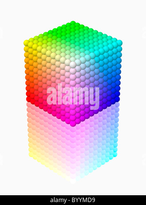 RGB color cube. Stock Photo