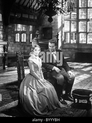 JOAN FONTAINE, ORSON WELLES, JANE EYRE, 1943 Stock Photo