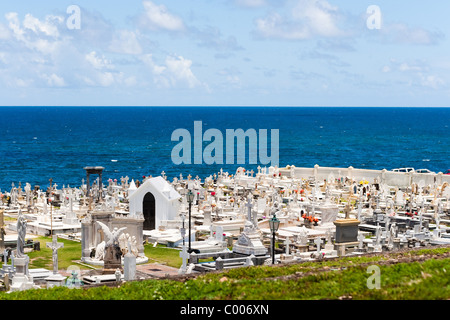 Santa Maria Magdalena de Pazzis colonial era cemetery located in Old San Juan Puerto Rico. Stock Photo