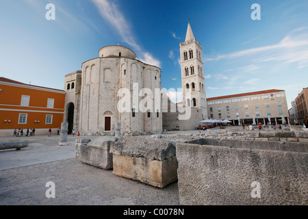 Church St. Donat and Cathedral of St. Anastasia, Zadar Stock Photo