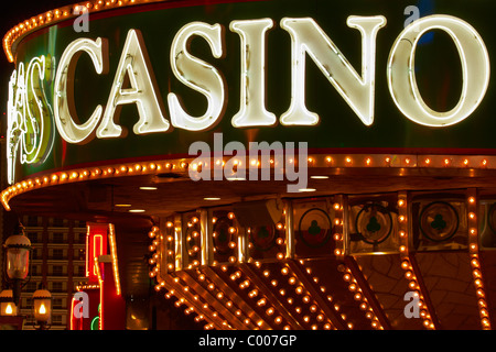 Las Vegas Casino Entrance - Neon Signs Stock Photo - Alamy