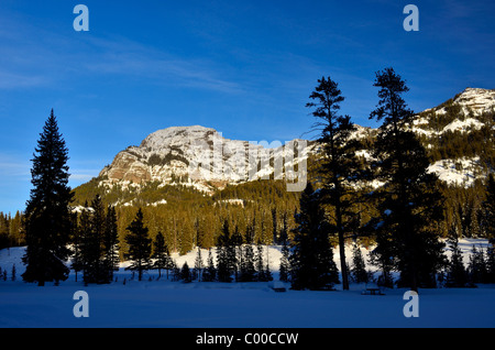 Mountains in Lamar Valley, Yellowstone National Park, Wyoming, USA. Stock Photo