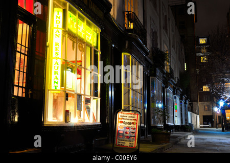 Woburn Walk a quiet London street at night Stock Photo