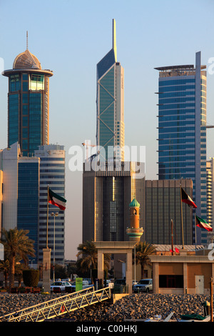 Kuwait, Kuwait City, skyline, skyscrapers, Stock Photo