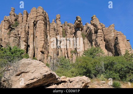 Chiricahua National Monument is a unit of the USA National Park Service located in the Chiricahua Mountains. Stock Photo