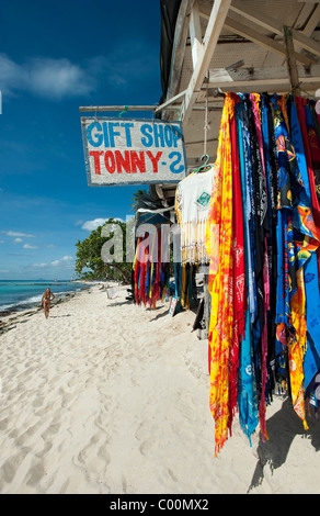 Souvenir shop on Bayahibe Beach, Dominican Republic Stock Photo