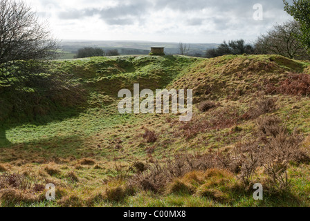 Blackdown Rings are the remains of a prehistoric hillfort in Devon, South West England Stock Photo