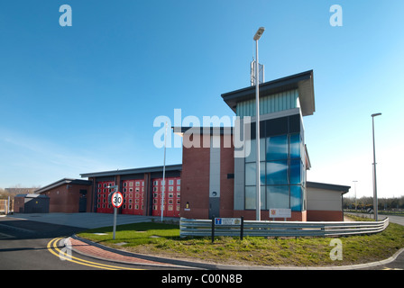 Marshes End Fire Station, Dorset Fire and Rescue Service, Poole exterior Stock Photo