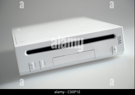 Selective focus shot of a Nintendo Wii video game console Stock Photo