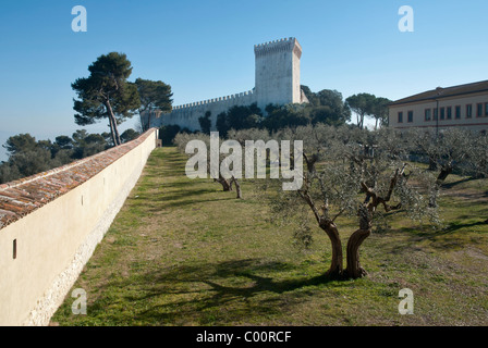 Castiglione del Lago on Trasimeno lakeside - the Medieval castle - Umbria, Italy Stock Photo