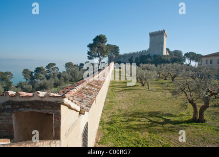 Castiglione del Lago on Trasimeno lakeside - the Medieval castle - Umbria, Italy Stock Photo