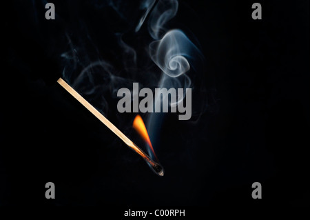 burning match Stock Photo
