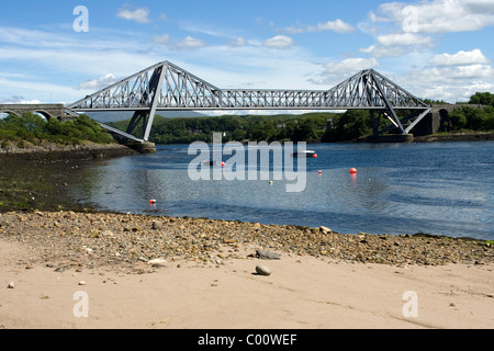 Connel Bridge, the Falls of Lora and Loch Etive Stock Photo