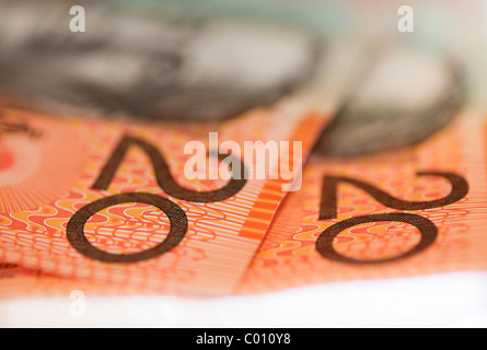 Australian Twenty dollar ( $20 ) notes Stock Photo