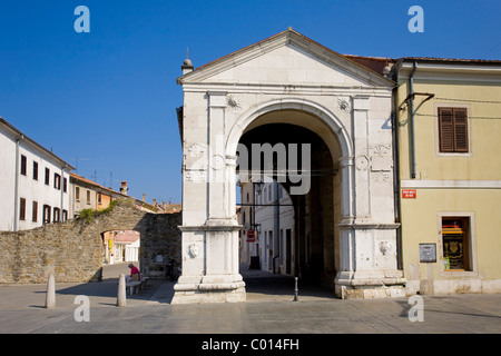Muda gate in Koper at the Adriatic coast, Slovenia, Europe Stock Photo