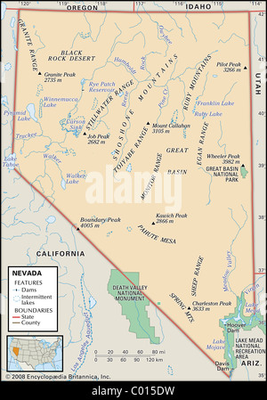 Physical Map Of Nevada Physical Map Of North America, Western Europe And North Africa. Detailed  Flat View Of The Planet Earth. 3D Illustration - Elements Furnished By Nasa  Stock Photo - Alamy