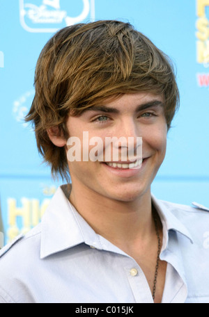 Zac Efron 'High School Musical 2' Premiere at AMC Theaters - Downtown Disney Anaheim, California - 14.08.07 Stock Photo