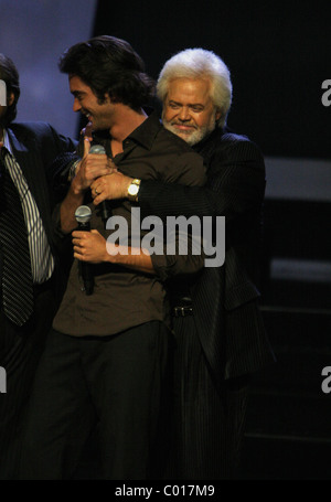 Marie Osmond's son Steven and Merrill Osmond The Osmonds celebrate their 50th anniversary with a performance at The Orleans Stock Photo