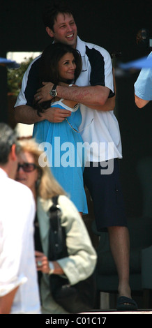 Samantha Harris and her husband Michael Hess celebrate the forthcoming birth of their first child with a baby shower Malibu, Stock Photo