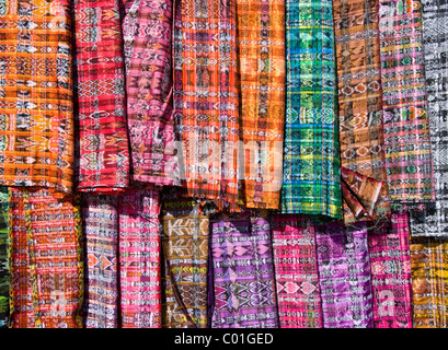 Guatemala. Traditional craftsmanship. Tissues. Stock Photo