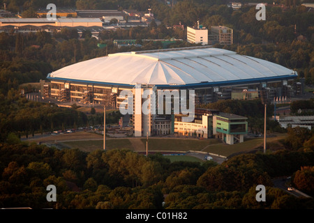 Aerial view, Buer district, Schalkearena stadium, Arena auf Schalke stadium, Veltins-Arena stadium, stadium of a German Stock Photo