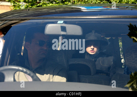 Pete Doherty arrives at West London Magistrates Court  on August 7, 2007. The troubled indie singer returns for sentencing Stock Photo