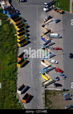 Aerial view, Werthof landfill, Hamm, Ruhr area, North Rhine-Westphalia, Germany, Europe Stock Photo