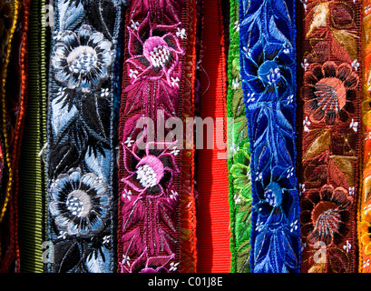 Guatemala. Traditional craftsmanship. Tissues. Stock Photo