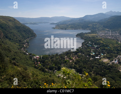 Guatemala. Amatitlán Lake. Boats on the lake. Stock Photo