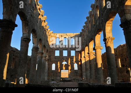 Ruin of the byzantine church of Mshabak, Mushabbak, near Aleppo, Dead Cities, Syria, Middle East, West Asia Stock Photo