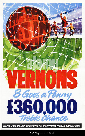 1970s advertisement in football programme for VERNONS POOLS Stock Photo