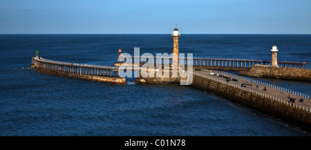 Harbour Entrance,Whitby Stock Photo