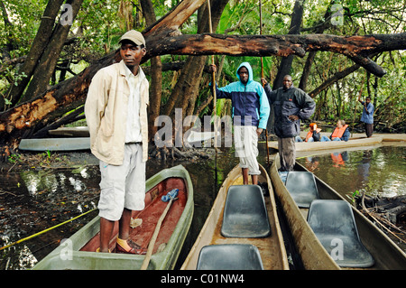 Dug out canoes or Pole Boats on the coast of Benin West Africa Stock ...