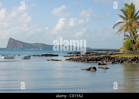 The island of Coin de Mire, Cap Malheureux, Mauritius, Africa Stock Photo