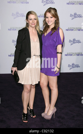 MELISSA JOAN HART TAYLOR SPREITLER JUSTIN BIEBER: NEVER SAY NEVER LOS ANGELES PREMIERE DOWNTOWN LOS ANGELES CALIFORNIA USA Stock Photo