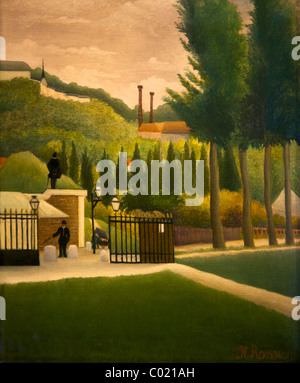 The Toll Gate, Henri Rousseau, circa 1890, Courtauld Gallery, Somerset House, London, England, UK, United Kingdom, GB, Great Bri Stock Photo