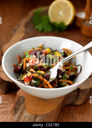 Individual portion of seaweed salad Stock Photo