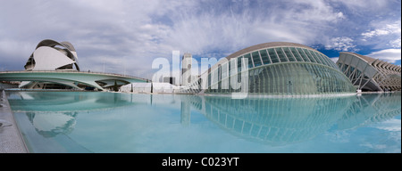 VALENCIA, SPAIN - JAN 7: The City of Arts and Sciences (CAC) receives a daily average of 9,373 visitors Stock Photo