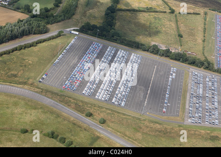 Car plant distribution yard Stock Photo